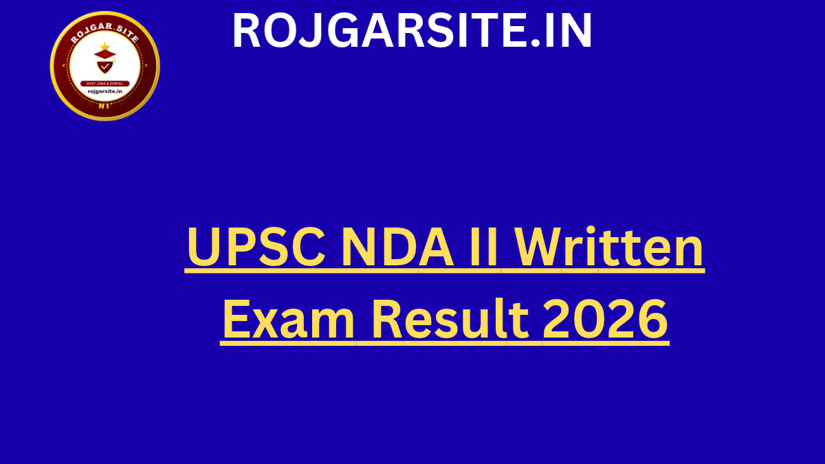 UPSC NDA II Written Exam Result 2026