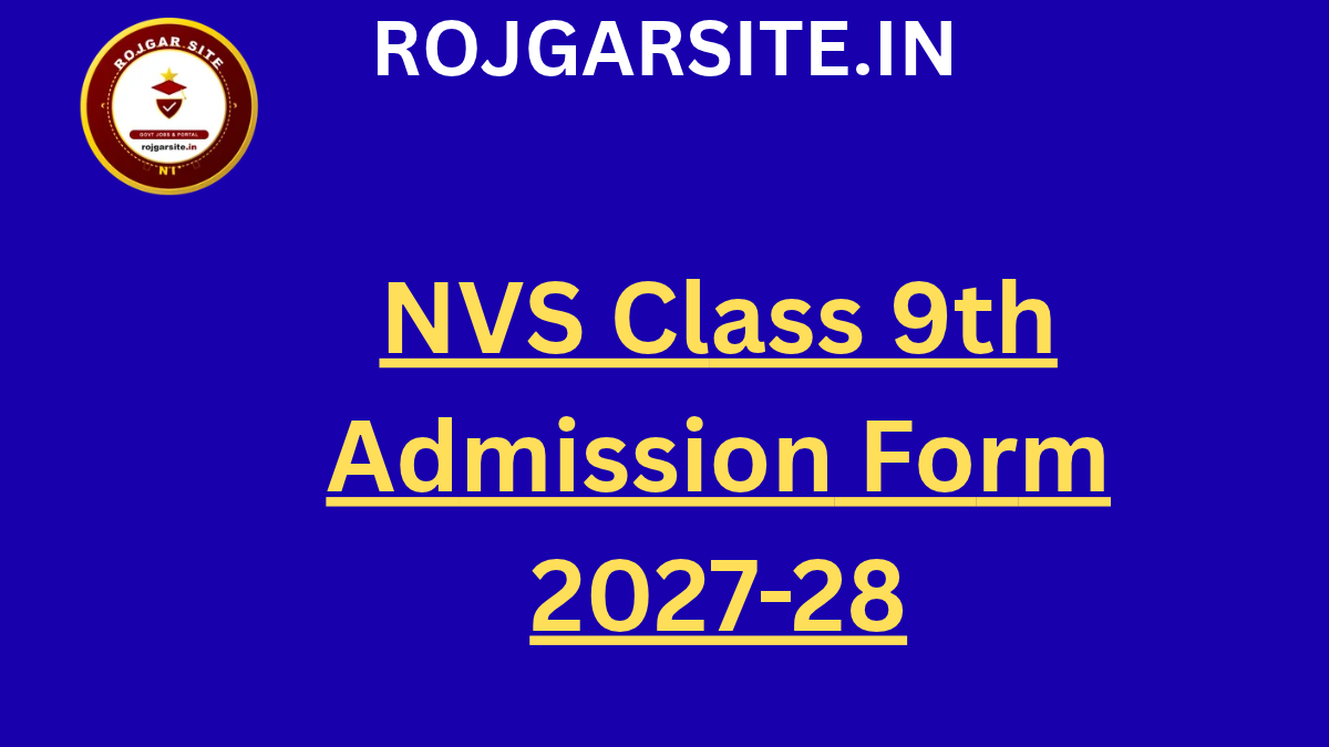 NVS Class 9th Admission Form 2027-28
